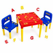 Mesa Mesinha Didática Infantil Com 2 Cadeiras Educativa Letras Números Mesa Infantil Escolar Tramontina Mesa Mesinha Didática Infantil Com 2 Cadeiras Educativa Letras Números Mesa Infantil Escolar Tramontina