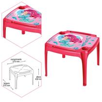 Mesa Mesinha Infantil Para Atividades E Educativa Cor Rosa