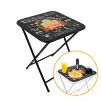 Mesa Mesinha Petisqueira de Centro 48cm Dobrável Baixa em Aço Com Adesivo de Boteco Festas Mesa Mesinha Petisqueira de Centro 48cm Dobrável Baixa em Aço Com Adesivo de Boteco Festas