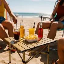 Mesa Mesinha Praia Camping Jardim Dobrável 52x50 C/ Mochila