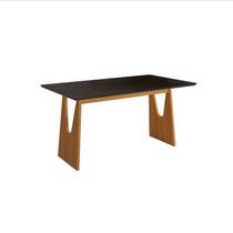 Mesa Mila para Sala de Jantar Premium Marrom/Preto Fosco Mesa Mila para Sala de Jantar Premium Marrom/Preto Fosco