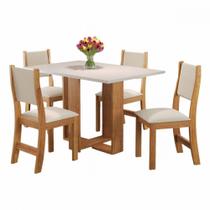 Mesa Milani com 4 Cadeiras Sol Viero