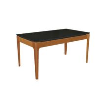 Mesa Mira para Sala de Jantar Premium Marrom/Preto Fosco Mesa Mira para Sala de Jantar Premium Marrom/Preto Fosco