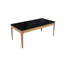 Mesa Mira para Sala de Jantar Premium Marrom/Preto Fosco Mesa Mira para Sala de Jantar Premium Marrom/Preto Fosco