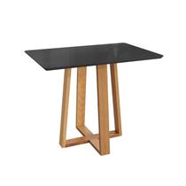 Mesa Mira para Sala de Jantar Premium Marrom/Preto Fosco Mesa Mira para Sala de Jantar Premium Marrom/Preto Fosco