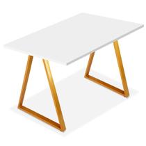 Mesa Mirage 1,00m x 0,60m - Dourado/Branco Mesa Mirage 1,00m x 0,60m - Dourado/Branco