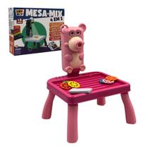 Mesa Mix 4 em 1 Projetor Infantil - Rosa