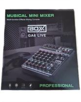 Mesa Mixer Boxx Ga6 Live Interface Usb Bt Fx MP3 Rec P3 Aux - BOXX BY SOUND KING
