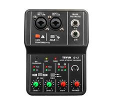 Mesa Mixer Placa De Som Teyun Q-12 Interface De Audio Usb Pc