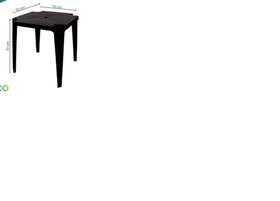 Mesa moderna 70x70 mod i eco preta