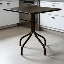 Mesa Moema 70x70 Para Sorveteria Sala Restaurante Preta