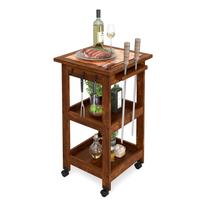 Mesa Móvel Gourmet 51 Cm Carrinho Churrasco com Tampo Maciço Tábua Corte em Madeira e Rodas Mesa Móvel Gourmet 51 Cm Carrinho Churrasco com Tampo Maciço Tábua Corte em Madeira e Rodas