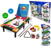 Mesa Multijogos 5 em 1 Mesa de Bilhar Mini Sinuca Aerogame Air Hockey Jogo de Basquete Jogo de Futebol