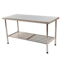 Mesa Multiuso 1,20x0,70cm Inox Cantos Redondos Imeca