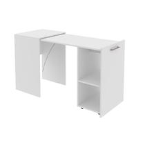 Mesa Multiuso Casal Retrátil ME4170 c/ 2 Nichos Branco - Tecno Mobili