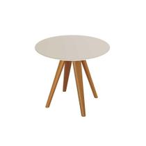 Mesa Multiuso Cozinha Duna Premium Madeira Maciça c/ Tampo Madeirado c/ Vidro 120x120cm Carvalho/Off White/Vidro Off White - Kappesberg Mesa Multiuso Cozinha Duna Premium Madeira Maciça c/ Tampo Madeirado c/ Vidro 120x120cm Carvalho/Off White/Vidro Off White - Kappesberg