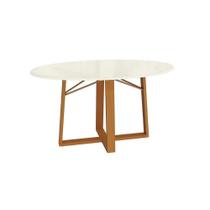 Mesa Multiuso Cozinha Elma Madeira Maciça c/ Tampo Madeirado c/ Vidro 180x105cm Carvalho/Off White - Kappesberg Mesa Multiuso Cozinha Elma Madeira Maciça c/ Tampo Madeirado c/ Vidro 180x105cm Carvalho/Off White - Kappesberg