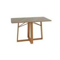 Mesa Multiuso Cozinha Elma Premium Madeira Maciça c/ Tampo Madeirado c/ Vidro 160x90cm Carvalho/Freijo Bronze - Kappesberg Mesa Multiuso Cozinha Elma Premium Madeira Maciça c/ Tampo Madeirado c/ Vidro 160x90cm Carvalho/Freijo Bronze - Kappesberg
