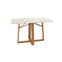 Mesa Multiuso Cozinha Elma Premium Madeira Maciça c/ Tampo Madeirado c/ Vidro 160x90cm Carvalho/Off White - Kappesberg Mesa Multiuso Cozinha Elma Premium Madeira Maciça c/ Tampo Madeirado c/ Vidro 160x90cm Carvalho/Off White - Kappesberg