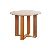 Mesa Multiuso Cozinha Flora c/ Tampo Madeirado 109cm Nature/Off White - Cimol Mesa Multiuso Cozinha Flora c/ Tampo Madeirado 109cm Nature/Off White - Cimol