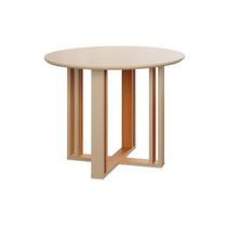 Mesa Multiuso Cozinha Flora c/ Tampo Madeirado 109cm Nature/Off White - Cimol Mesa Multiuso Cozinha Flora c/ Tampo Madeirado 109cm Nature/Off White - Cimol