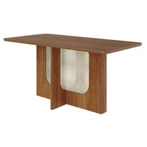 Mesa Multiuso Cozinha Louise c/ Tampo Madeirado 160x80cm Cinamomo - Cimol Mesa Multiuso Cozinha Louise c/ Tampo Madeirado 160x80cm Cinamomo - Cimol