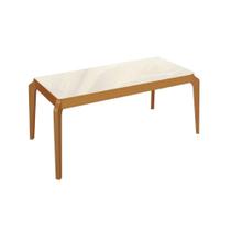 Mesa Multiuso Cozinha Petra Madeira Maciça c/ Tampo Madeirado c/ Vidro 160x90cm Carvalho/Off White - Kappesberg Mesa Multiuso Cozinha Petra Madeira Maciça c/ Tampo Madeirado c/ Vidro 160x90cm Carvalho/Off White - Kappesberg