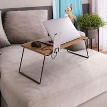 Mesa Multiuso Dobrável Iron para Notebook com Suporte para Smartphone Móvel na Caixa