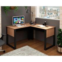 Mesa Multiuso Escritório Canto ME4181 Amêndoa/Preto - Tecno Mobili Mesa Multiuso Escritório Canto ME4181 Amêndoa/Preto - Tecno Mobili