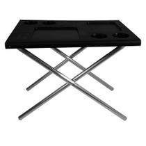 Mesa Multiuso Preta em Alumínio Mesa Multiuso Preta em Alumínio
