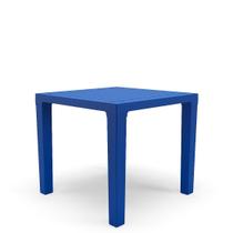 Mesa Multiuso Quadrada Plástica 80 cm Niala Plaxmetal Azul