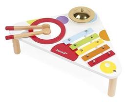 Mesa Musical Xilofone Prato Tambor Brinquedo Madeira Janod Mesa Musical Xilofone Prato Tambor Brinquedo Madeira Janod
