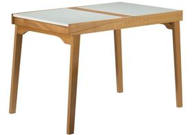 Mesa Navagio Elastica Tampo Vidro Branco 110cm - 59607