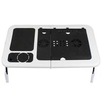Mesa Notebook Com 2 Coolers Usb Dobrável Cama Sofá
