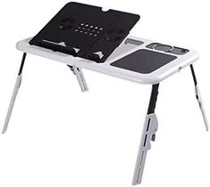Mesa Notebook com Cooler Dobrável e Ajustável com Formato Ergonômico Suporte para Copo TMT Mesa Notebook com Cooler Dobrável e Ajustável com Formato Ergonômico Suporte para Copo TMT