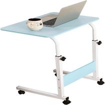 Mesa notebook com rodinhas escrivaninha multiuso home office café lanche estudos cama sofa azul - Produto em casa