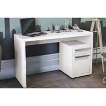 Mesa Notebook Escritório S970 c/ 1 Porta e 1 Gaveta Polipropileno Branco - Kappesberg
