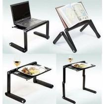 Mesa Notebook Multifuncional Alumínio Com Cooler T8
