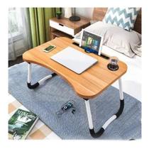 Mesa notebook multiuso dobravel home office bandeja sofa cama suporte porta copo - MAKEDA