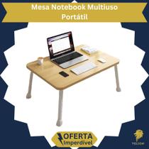 Mesa Notebook Multiuso Portátil Cama Chão Aparador Escrivaninha Mesinha Suporte