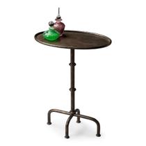 Mesa Offex Transitional Oval Metal Pedestal Silver