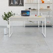 Mesa Office 135x60x75cm C-02 Gavetas Kuadra Snow - Est.branca