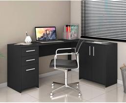 Mesa Office Escrivaninha em L com 2 Portas e 3 Gavetas NT2005 Notável - Branco New Mesa Office Escrivaninha em L com 2 Portas e 3 Gavetas NT2005 Notável - Branco New