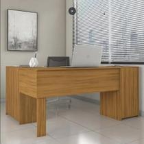 Mesa Office Escrivaninha em L com 2 Portas e 3 Gavetas NT2005 Notável - Branco New