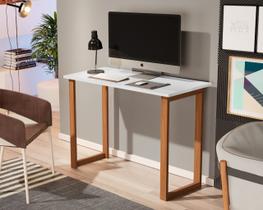 Mesa office estudo 76 cm tampo mdf -pés de madeira
