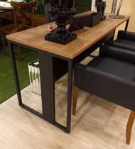 Mesa Office Madeira e Metal Preto