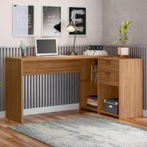 Mesa Office NT2060 em L ou Reto com 2 Gavetas Notável - Freijó Trend