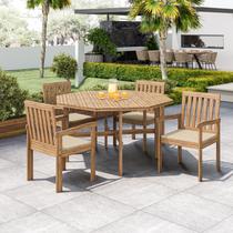 Mesa Oitavada em Madeira Maciça Ombrelone Alvorada Mesa Oitavada em Madeira Maciça Ombrelone Alvorada