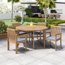 Mesa Oitavada em Madeira Maciça Ombrelone Alvorada Mesa Oitavada em Madeira Maciça Ombrelone Alvorada