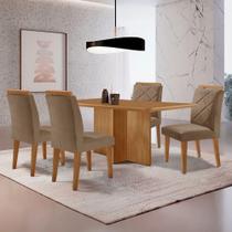 Mesa Olimpia 120 Mdf Canto Copo E Com 4 Cadeiras Melissa Veludo Capuccino Naturalle Mesa Olimpia 120 Mdf Canto Copo E Com 4 Cadeiras Melissa Veludo Capuccino Naturalle
